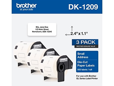 100 1 REUSABLE FRAME Non-OEM Fits BROTHER DK-1209 Labels - Rolls of 800 + 